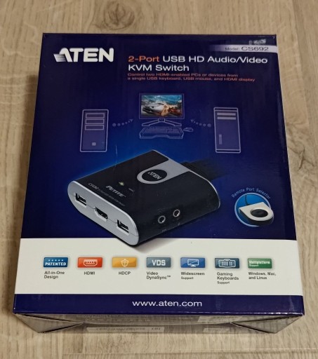 Zdjęcie oferty: ATEN CS692 przełącznik KVM,USB,HDMI,audio,2 porty