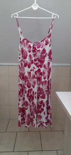 Zdjęcie oferty: Sukienka wiskoza ramiączka lato 20 bdb biel róż