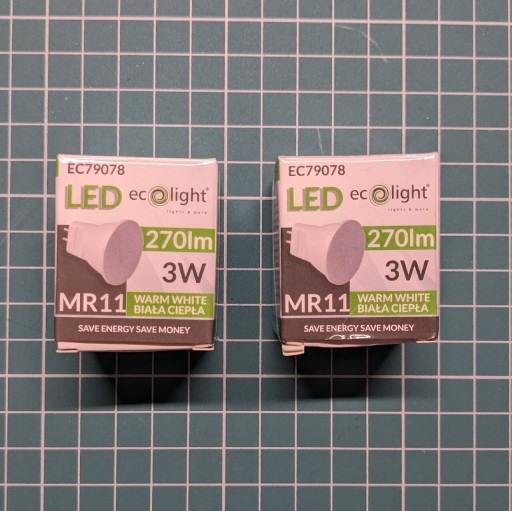 Zdjęcie oferty: Żarówka LED MR11 3W 12VDC 270 lm 3000K