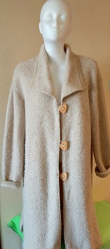 Zdjęcie oferty: długi ciepły sweter, beżowy XXL.