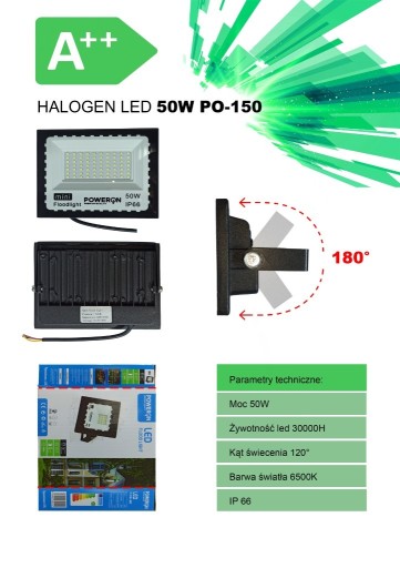 Zdjęcie oferty: Hurtowa sprzedaż Halogen LED 50W  A++
