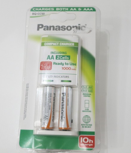 Zdjęcie oferty: Ładowarka Panasonic BQ-CC50 + 2 aku Aa R6 1000mAh