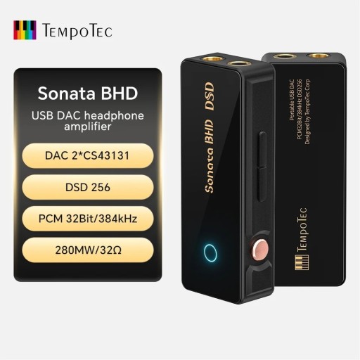 Zdjęcie oferty: TempoTec Sonata BHD DAC AMP,4.4/3.5mm,32Bit/384kHz