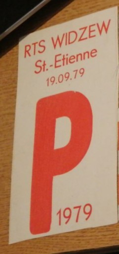 Zdjęcie oferty: Widzew karta parkingowa St Etienne 1979