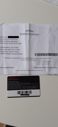 Zdjęcie oferty: Karta podarunkowa Royal Collection 161 zł