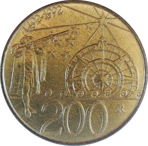 Zdjęcie oferty: San Marino 200 lire 1992, KM#285