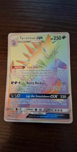 Zdjęcie oferty: 223/214 Tyranitar GX rainbow Pokemon lost thunder