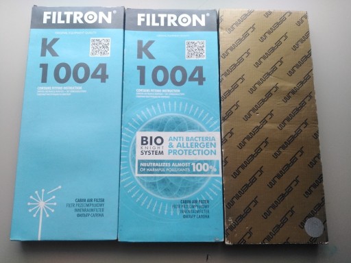 Zdjęcie oferty: 3x filtr kabinowy Filtron K1004 Audi A4 Passat B5