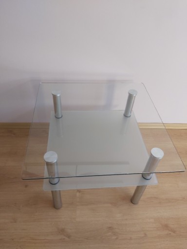 Zdjęcie oferty: Stolik szklany, kwadratowy, stolik kawowy, ława 