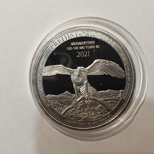 Zdjęcie oferty: Kongo 20 franków 2021 ARCHAEOPTERYX 1 oz AG 9999