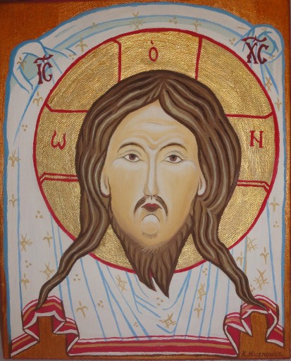 Zdjęcie oferty: obraz olejny Mandylion ikona twarz Jezus Chrystus