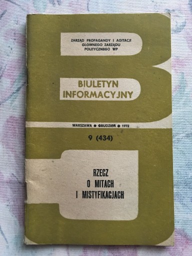 Zdjęcie oferty: BIULETYN RZECZ O MITACH I MISTYFIKACJACH OFICER WP