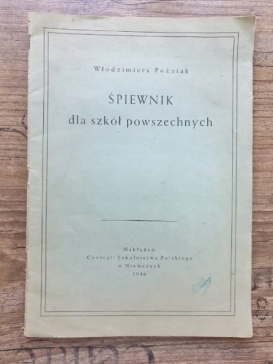 Zdjęcie oferty: śpiewnik włodzimierz poźniak śpiewnik dla szkół po