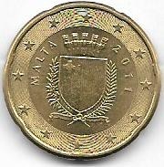 Zdjęcie oferty: MALTA 20 CENT 2011 ROK !!!