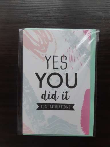 Zdjęcie oferty: Kartka okolicznościowa ""Yes you did it"