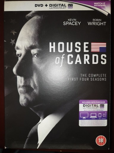 Zdjęcie oferty: House Of Cards - Sezony 1-4 - 16 DVD - OKAZJA!