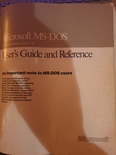 Zdjęcie oferty: Microsoft MS-DOS 5.0 User's Guide & Reference