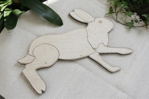 Zdjęcie oferty: Drewniane puzzle model królik montessori