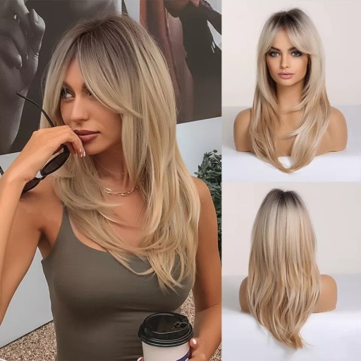 Zdjęcie oferty: Peruka blond ombre z pasemkami