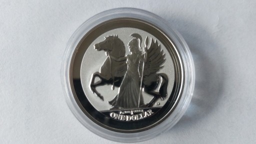 Zdjęcie oferty: Srebrna moneta Pegaz i bogini Atena 1oz. 2017 rok.