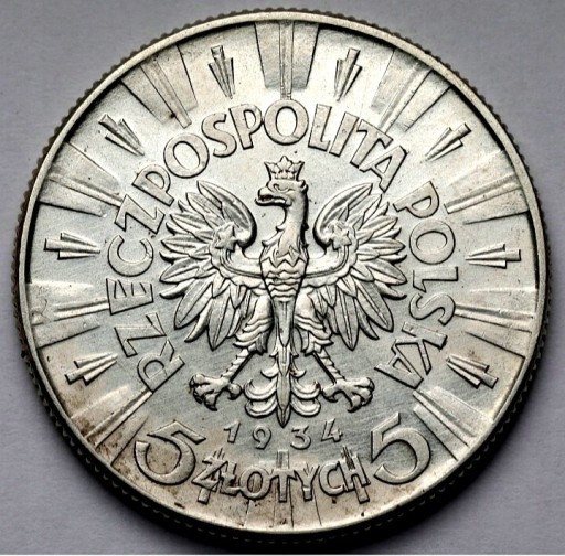 Zdjęcie oferty: Moneta obiegowa II RP 5zł Józef Piłsudski 1934r 