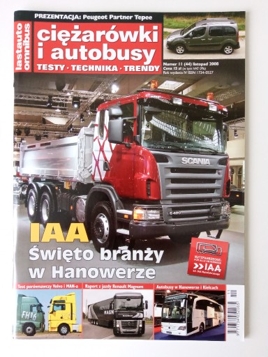 Zdjęcie oferty: Magazyn Ciężarówki i autobusy Nr 11 Listopad 2008