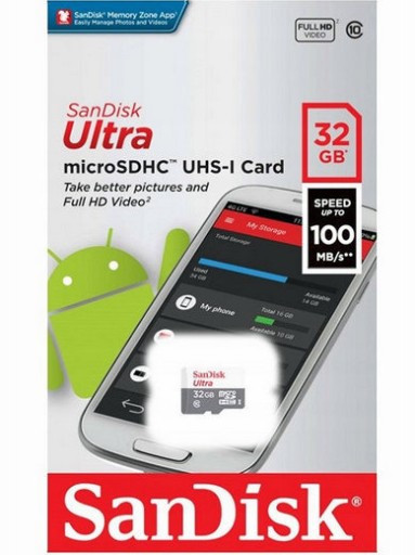 Zdjęcie oferty: SanDisk Ultra microSDHC 32GB 100MB/s UHS-1 CLASS10