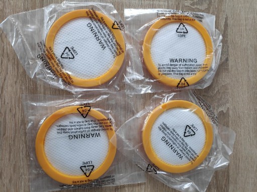 Zdjęcie oferty: 4 x filtr HEPA Tesla LifeStar UV 550 Jimmy jv35 żółty okrągły 