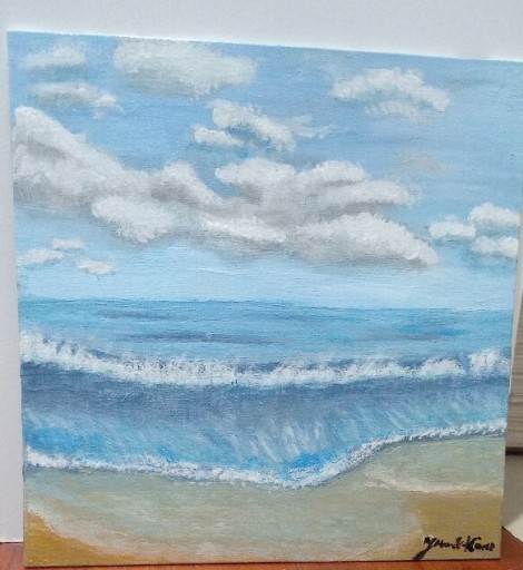 Zdjęcie oferty: Obraz ręcznie malowany ,,Morze"