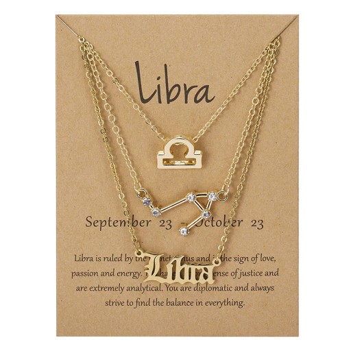 Zdjęcie oferty: Znak zodiaku naszyjnik choker libra waga