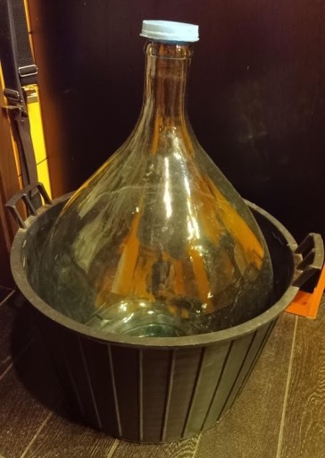 Zdjęcie oferty: Duży balon gąsior do wina 54l + mocny kosz + pokrywa
