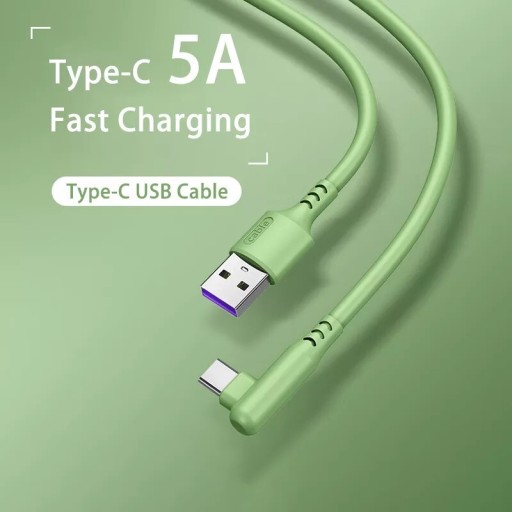 Zdjęcie oferty: KABEL 5A USB-C KĄTOWY ULTRA SZYBKIE ŁADOWANIE QC