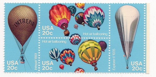 Zdjęcie oferty: USA zestaw Mi 1617-1620 czyste** lot balonem 1983