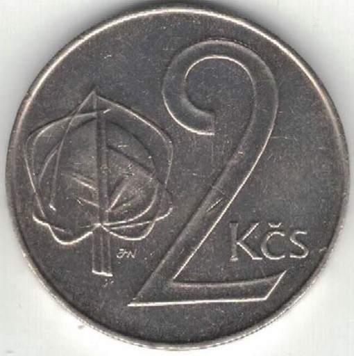 Zdjęcie oferty: Czechosłowacja 2 korony 1991 24 mm nr 0
