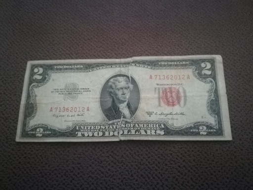 Zdjęcie oferty: banknot 2 dolary usa 1953 b
