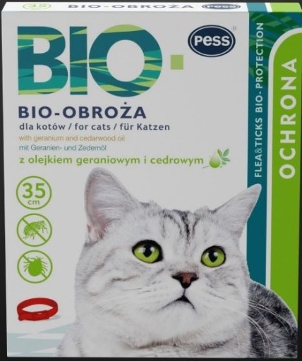 Zdjęcie oferty: BIO-obroża ochronna dla kotów 35cm.