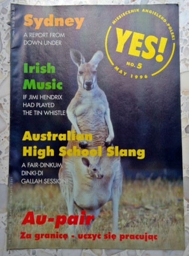 Zdjęcie oferty: MAGAZYN YES! nr 5 May 1996 miesięcznik angielski język English EN eng nauka