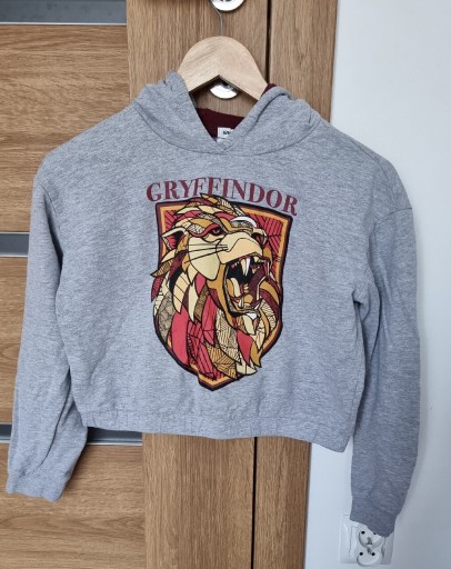 Zdjęcie oferty: Bluza Harry Potter Gryffindor siwa z kapturem 158