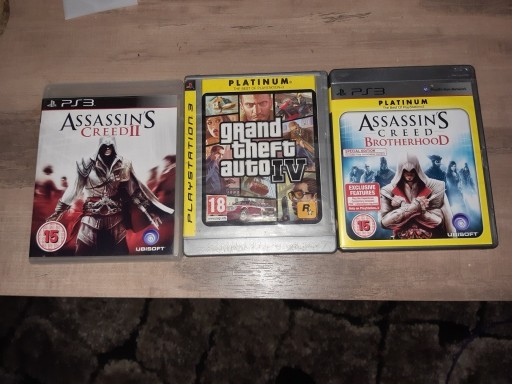 Zdjęcie oferty: PS3 - GTA 4 + Assassin's Creed II + AC Brotherhood