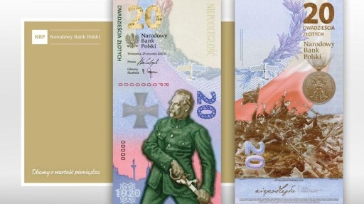 Zdjęcie oferty: 20 zł Bitwa Warszawska Banknot + Folder