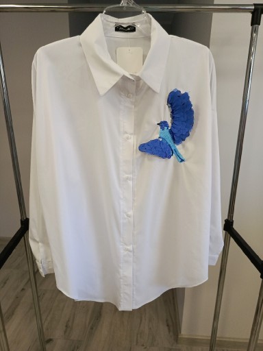 Zdjęcie oferty: Koszula Manilla biała ptak niebieski 