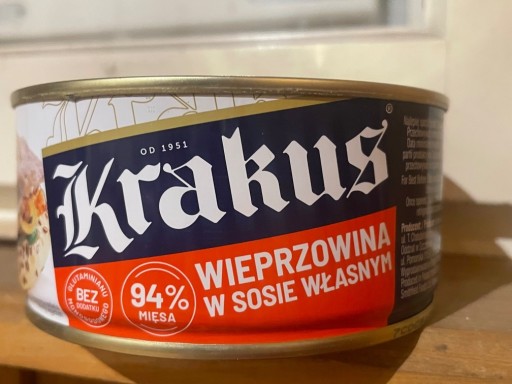 Zdjęcie oferty: Krakus wieprzowina w sosie własnym konserwa