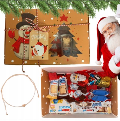 Zdjęcie oferty: ZESTAW SŁODYCZY KINDER W CZKEKOLADZIE + BRANSOLETKA ŚWIĘTA PREZENT DZIECI