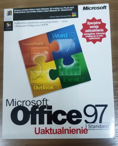 Zdjęcie oferty: MS Office 97 Standard Uaktualnienie - Zafoliowany