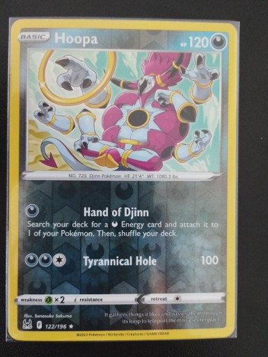 Zdjęcie oferty: Lost Origin - Hoopa rare Reverse Holo