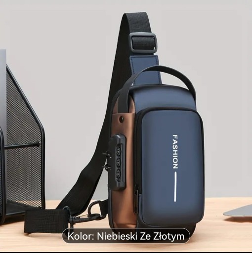 Zdjęcie oferty: Nerka, torba na ramię z blokadą antykradzieżową i regulowanym paskiem.