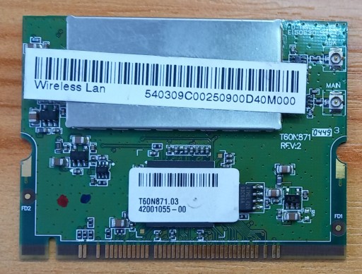 Zdjęcie oferty: Broadcom Mini PCI Card Wifi 1754F T60N871-802.11bg