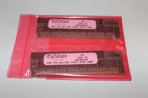 Zdjęcie oferty: Pamięci RAM SIMM 32MB 30pin (2x16MB) 60ns FPM NOWE