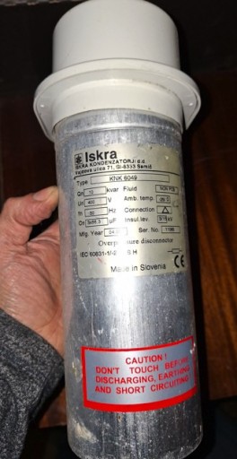Zdjęcie oferty: Kondensator mocy biernej ISKRA KNK 6049 10Kvar 400V ,nieużywany