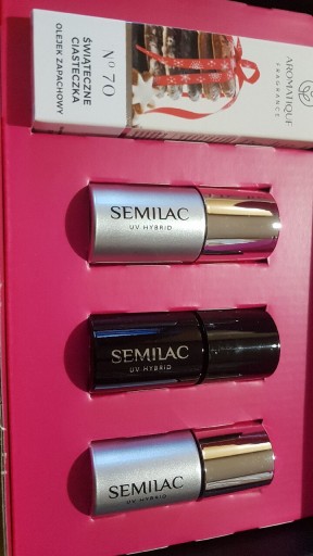 Zdjęcie oferty: Semilac baza +top +lakier olejek zapachowy 